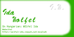 ida wolfel business card